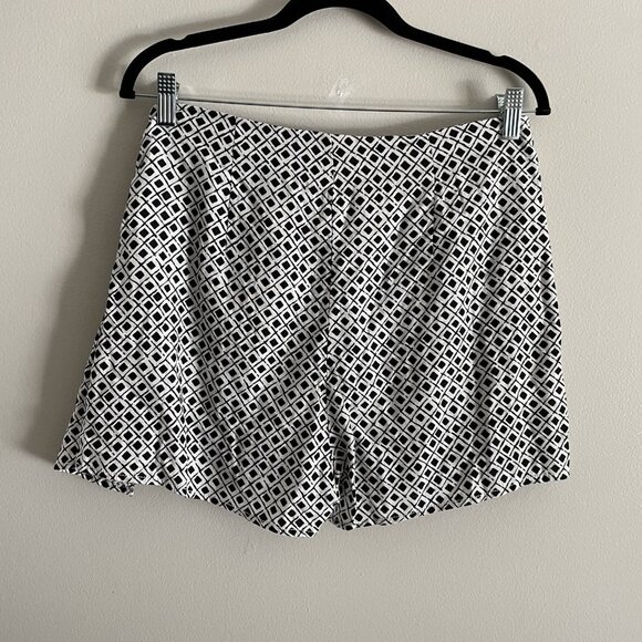 Urban Outfitters Women 8 Black White Printed Linen Blend Side-Tie Wrap Skort - Picture 11 of 13